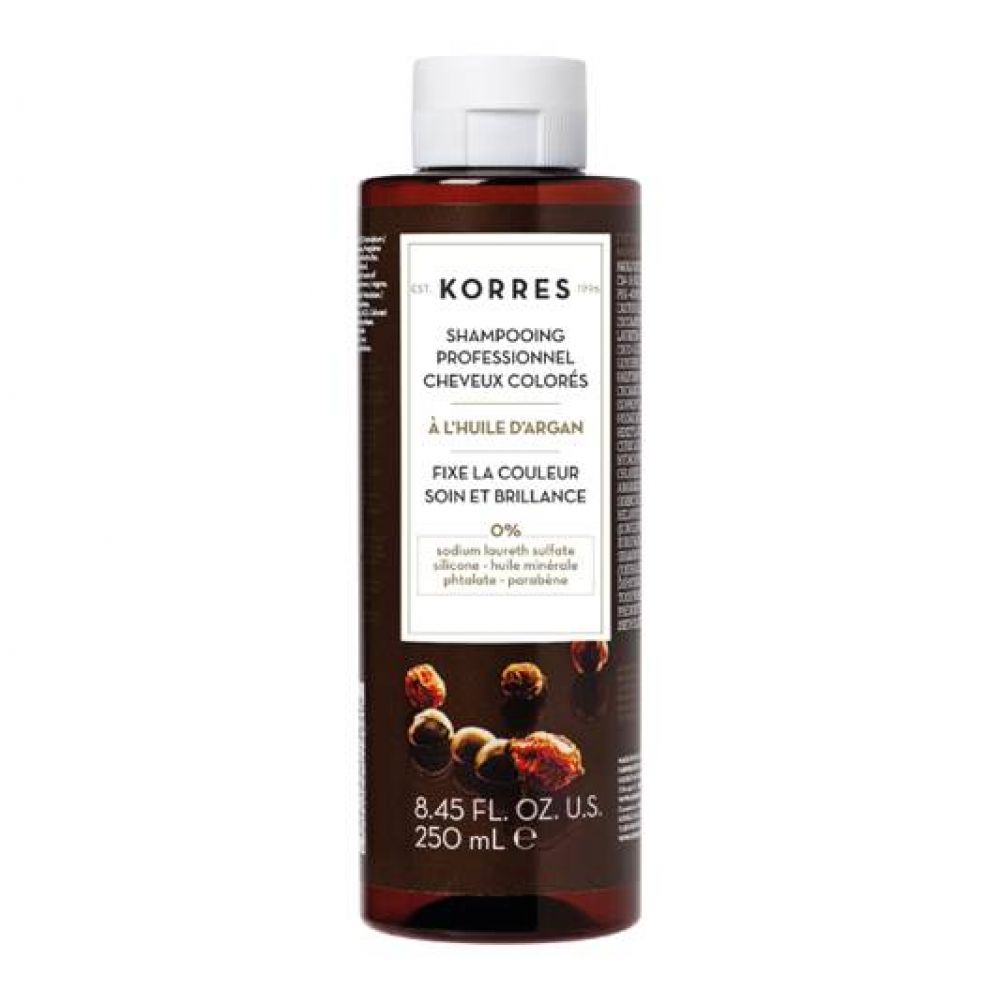 Korres - Shampooing professionnel cheveux colorés huile d'Argan - 250 ml