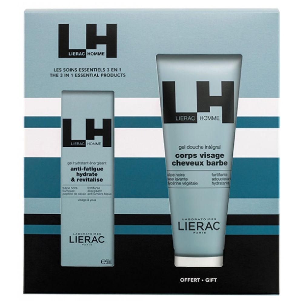 Lierac - Homme Coffret Fête des Pères Gel Hydratant Energisant + Gel Douche Offert 250ml