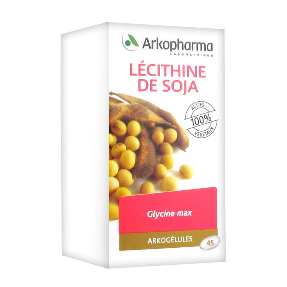 Arkopharma - Lécithine de soja Glycine max - 45 capsules