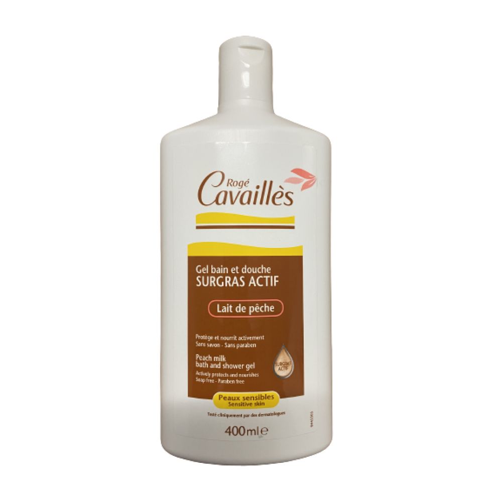 Rogé Cavaillès - Gel bain et douche surgras actif lait de pêche - 400ml