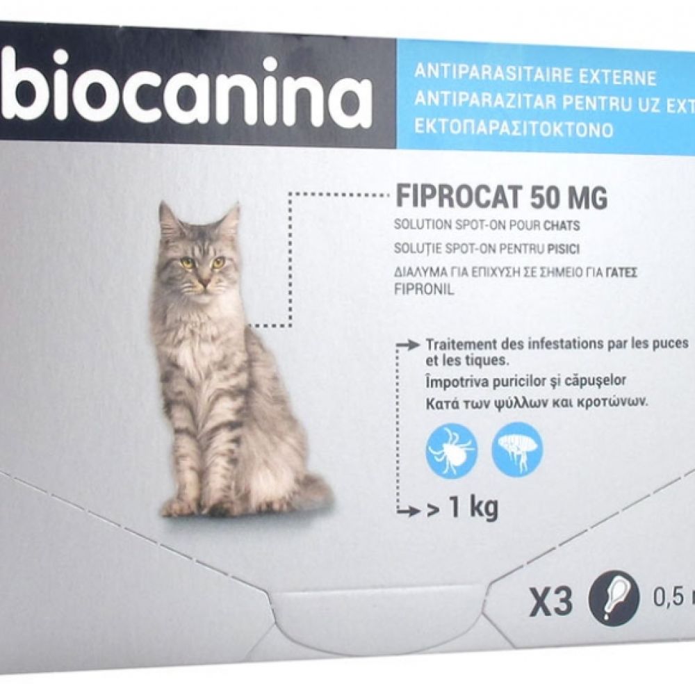 Biocanina - Fiprocat 50 mg - 3 pipettes