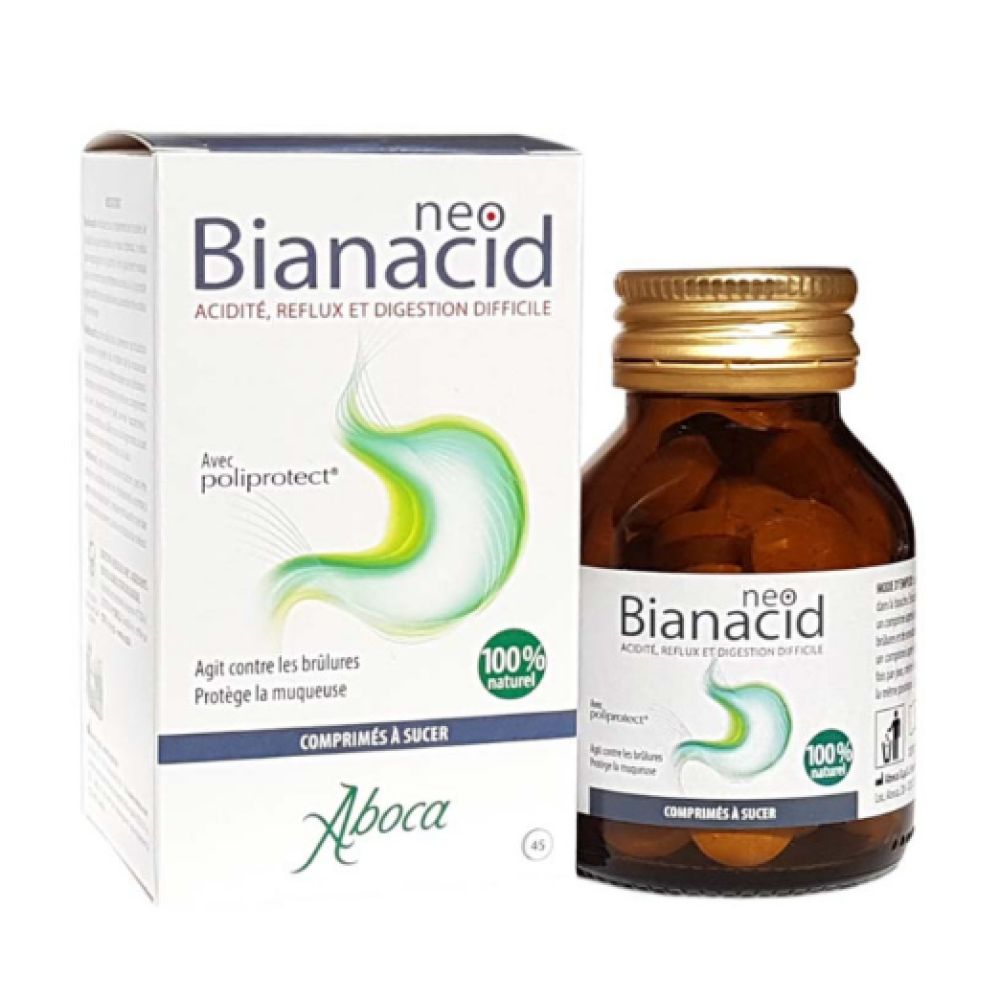 Neo Bianacid - Acidité, reflux et digestion difficile - 45 comprimés.