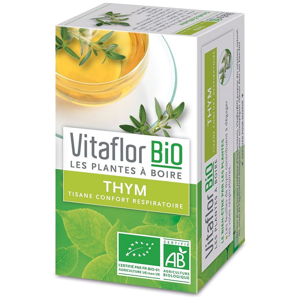 Vitaflor - Thym bio tisane confort respiratoire - 18 sachets