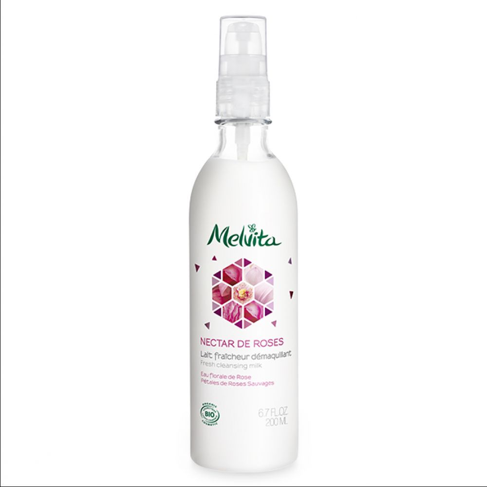 Melvita - Nectar de roses lait fraîcheur démaquillant  - 200ml