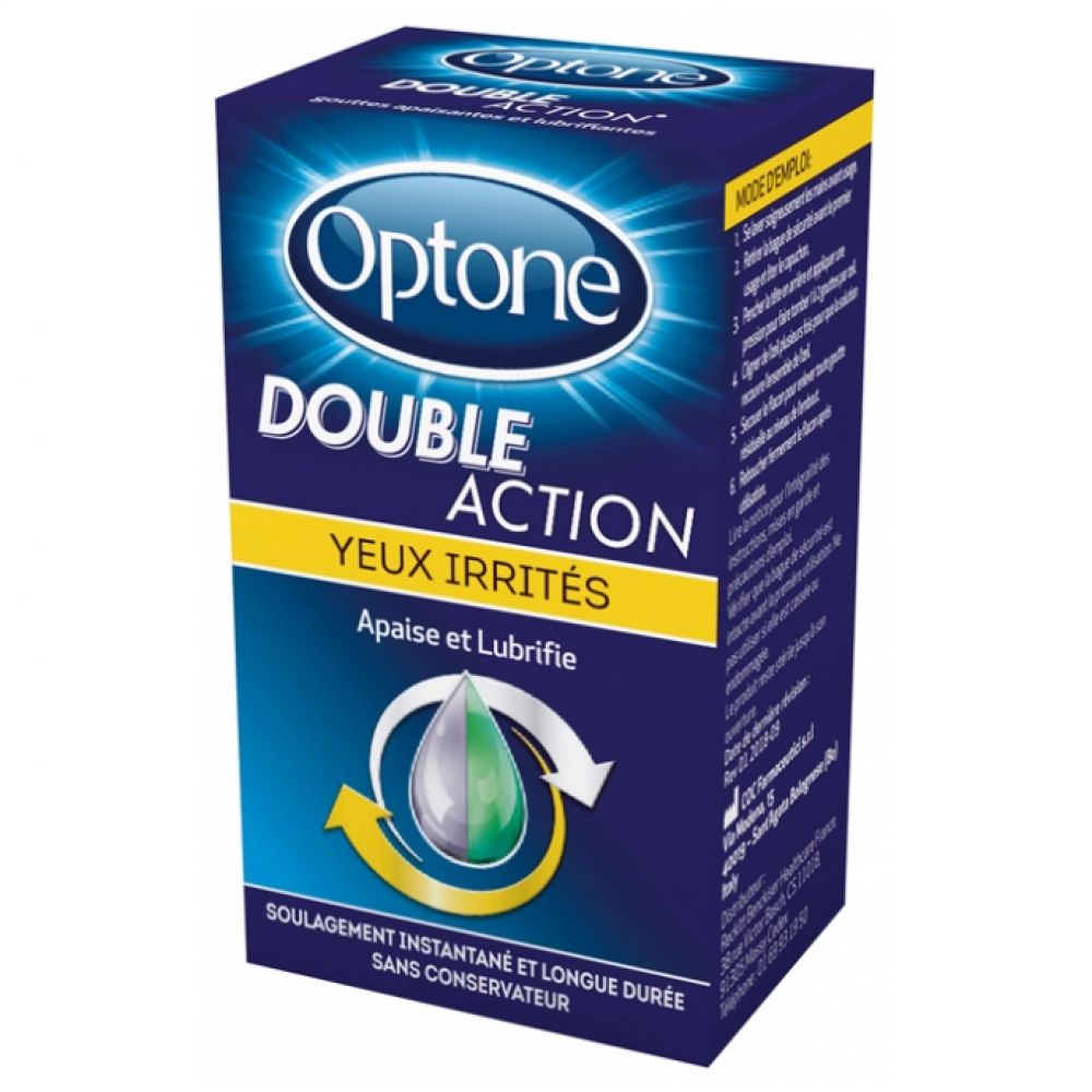 Optone - Double Action Yeux irrités - Flacon 10ml