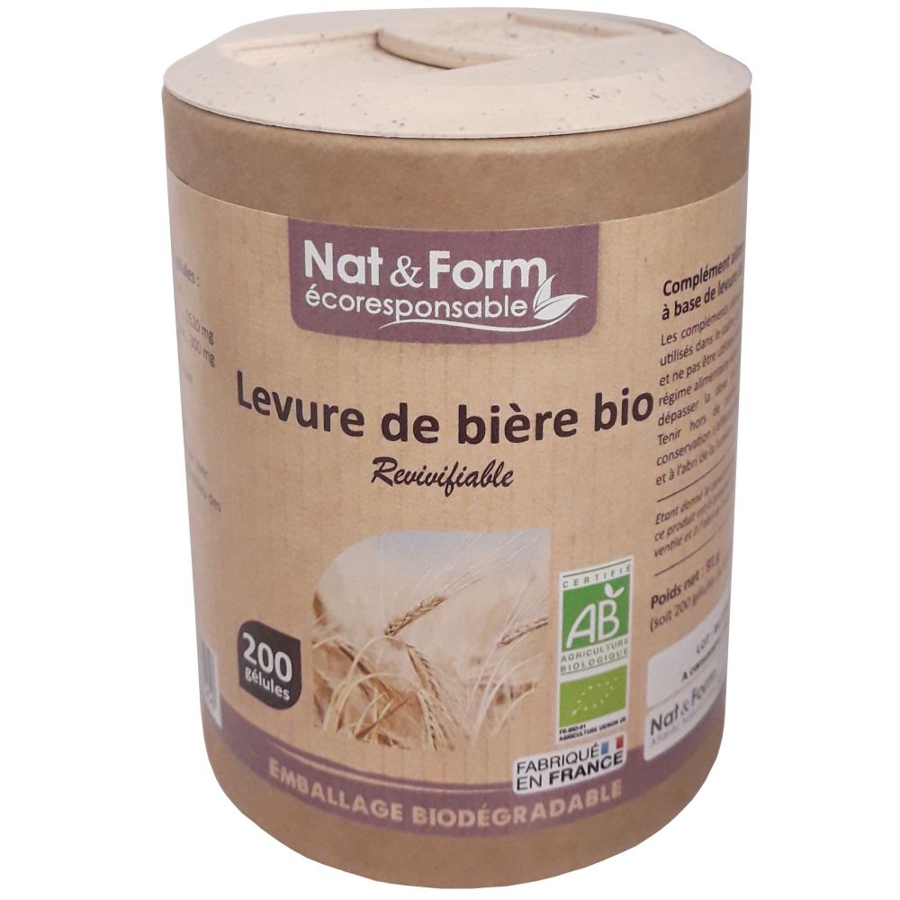 Nat & Form - Levure de bière Bio - Gélules