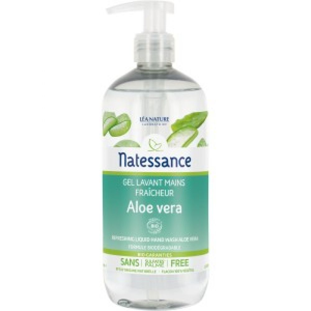 Natessance - Gel lavant mains fraîcheur aloe vera - 500 ml