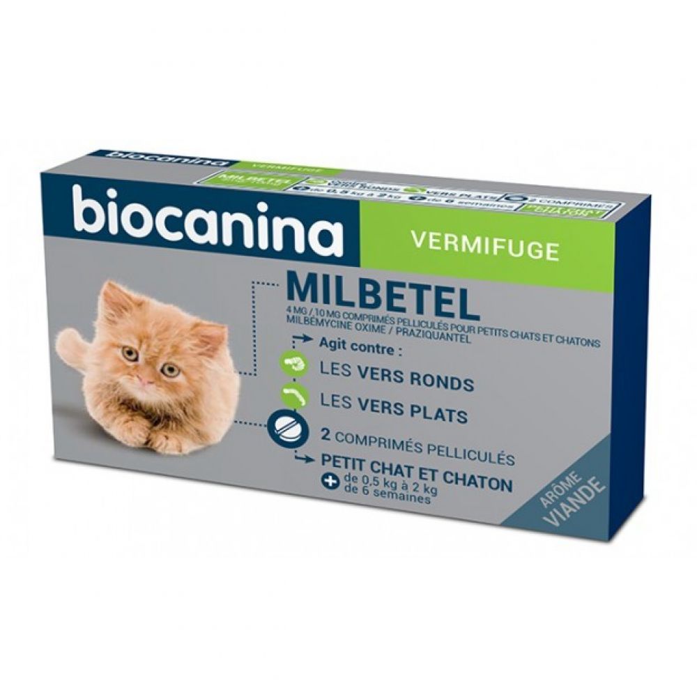 Biocanina - Milbetel petit chat et chaton - 2 comprimés