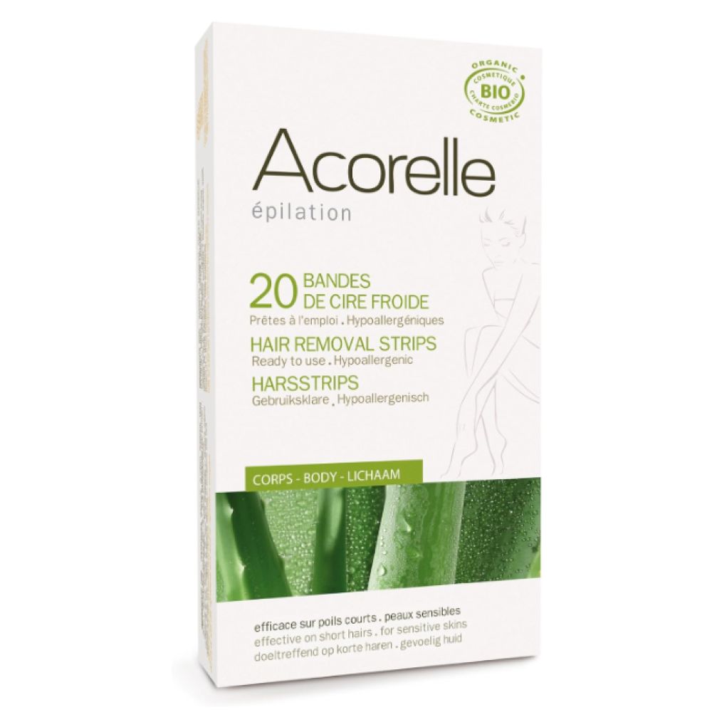 Acorelle - Bandes de cire froides corps - 20 bandes