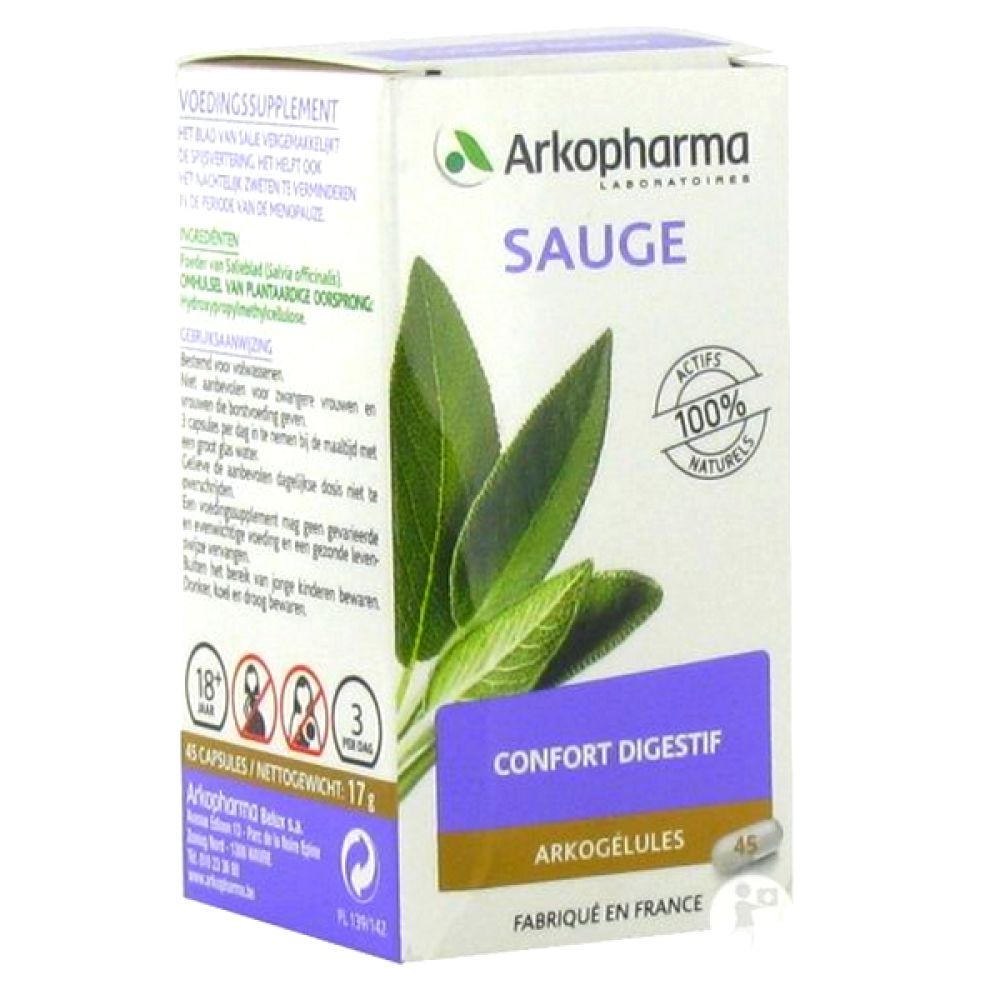 Arkopharma - Sauge Confort digestif - 45 gélules