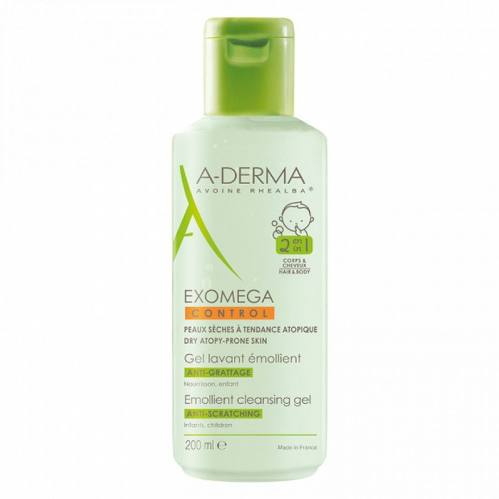 Aderma - Exomega control gel lavant émollient corps et cheveux