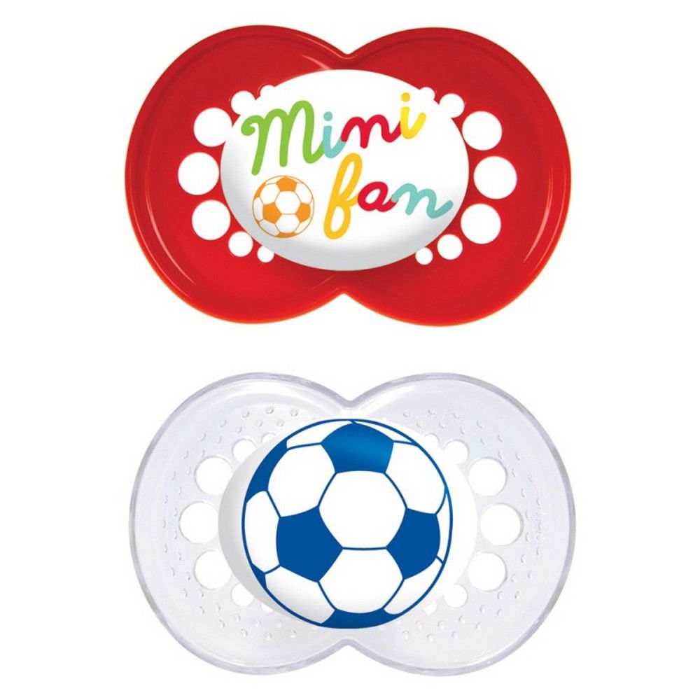 Mam - Sucette silicone décor Foot 18 mois et +