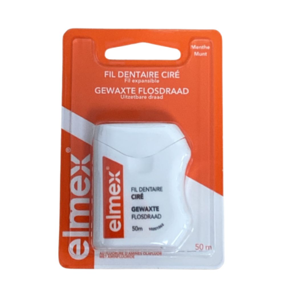 Elmex - Fil dentaire ciré - 50m
