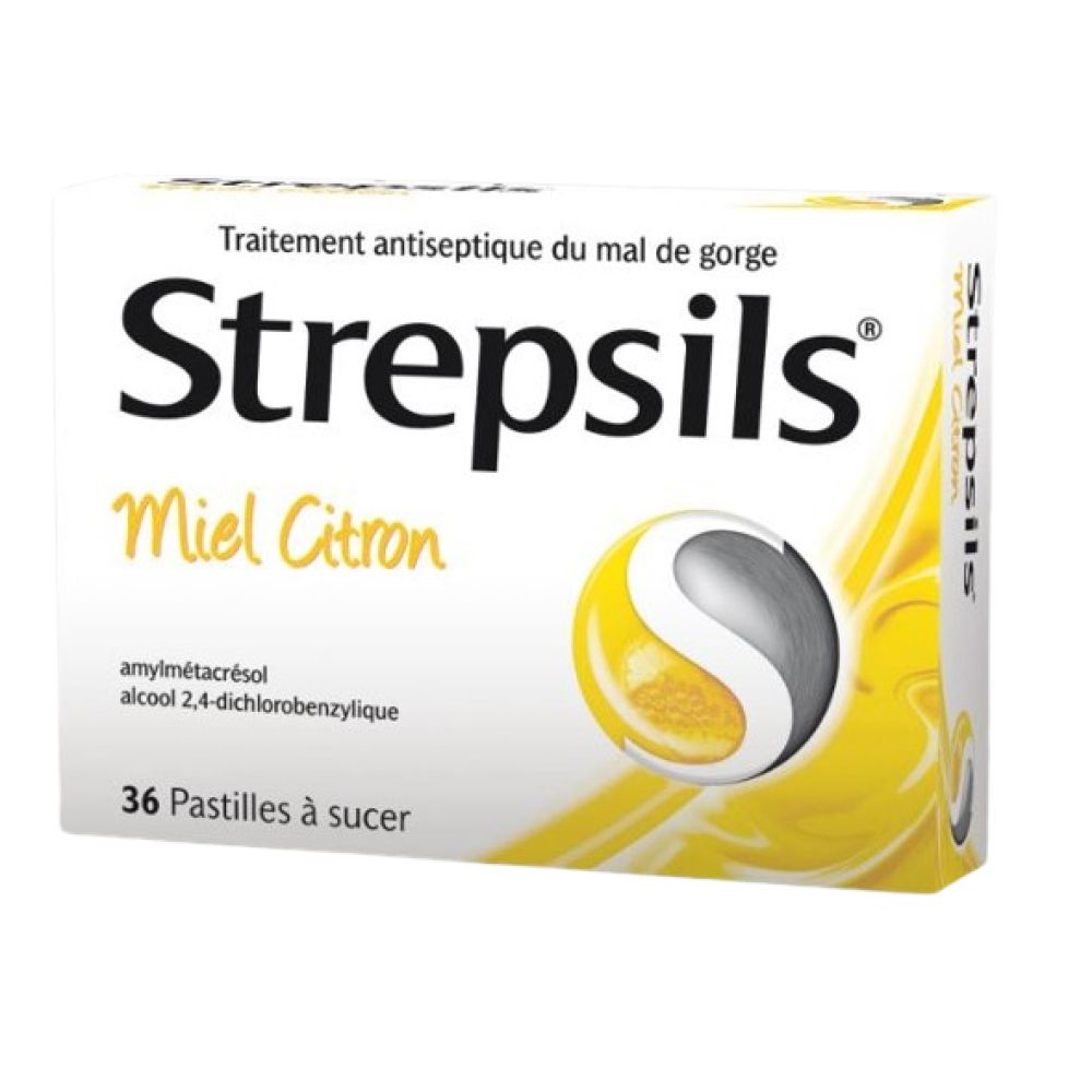 Reckitt - Strepsils Pastilles Miel Citron - 36 pastilles