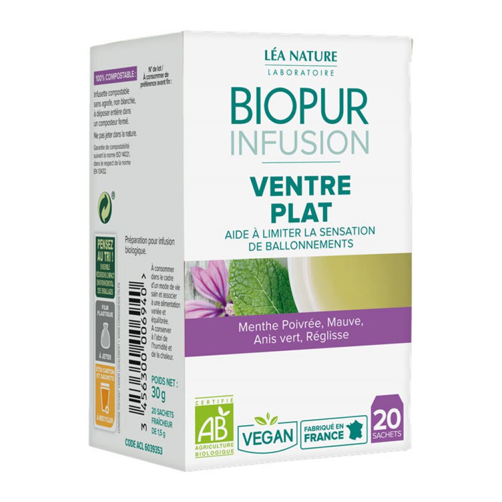 Biopur Infusion - Ventre plat - 20 sachets