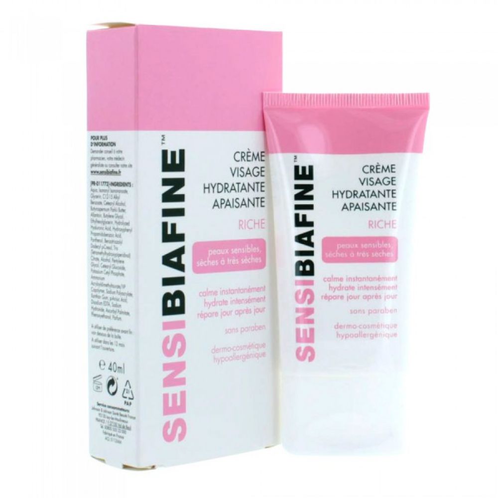 Sensibiafine - Crême hydratante apaisante visage riche - 40ml