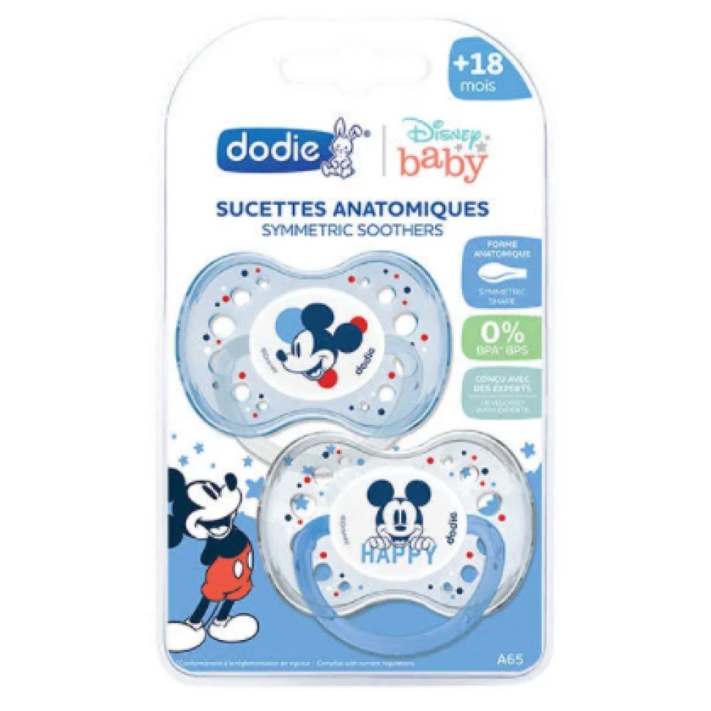 Dodie - Sucettes anatomiques Mickey - lot de 2