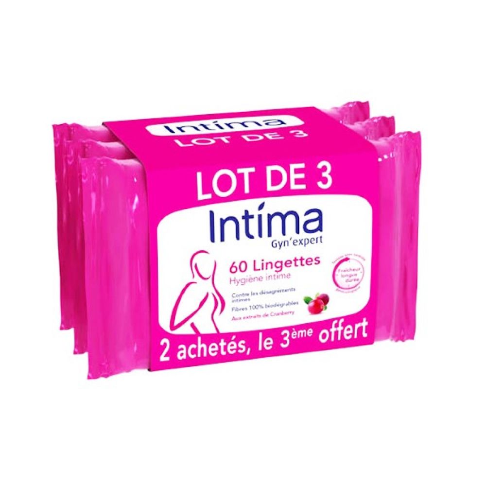 Intima - Gyn'expert lingette intime - 3 x 20 lingettes