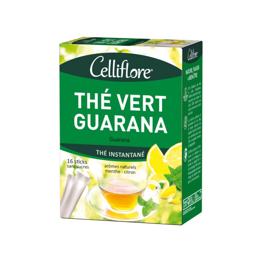Celliflore - Thé vert Guarana - 16 sticks