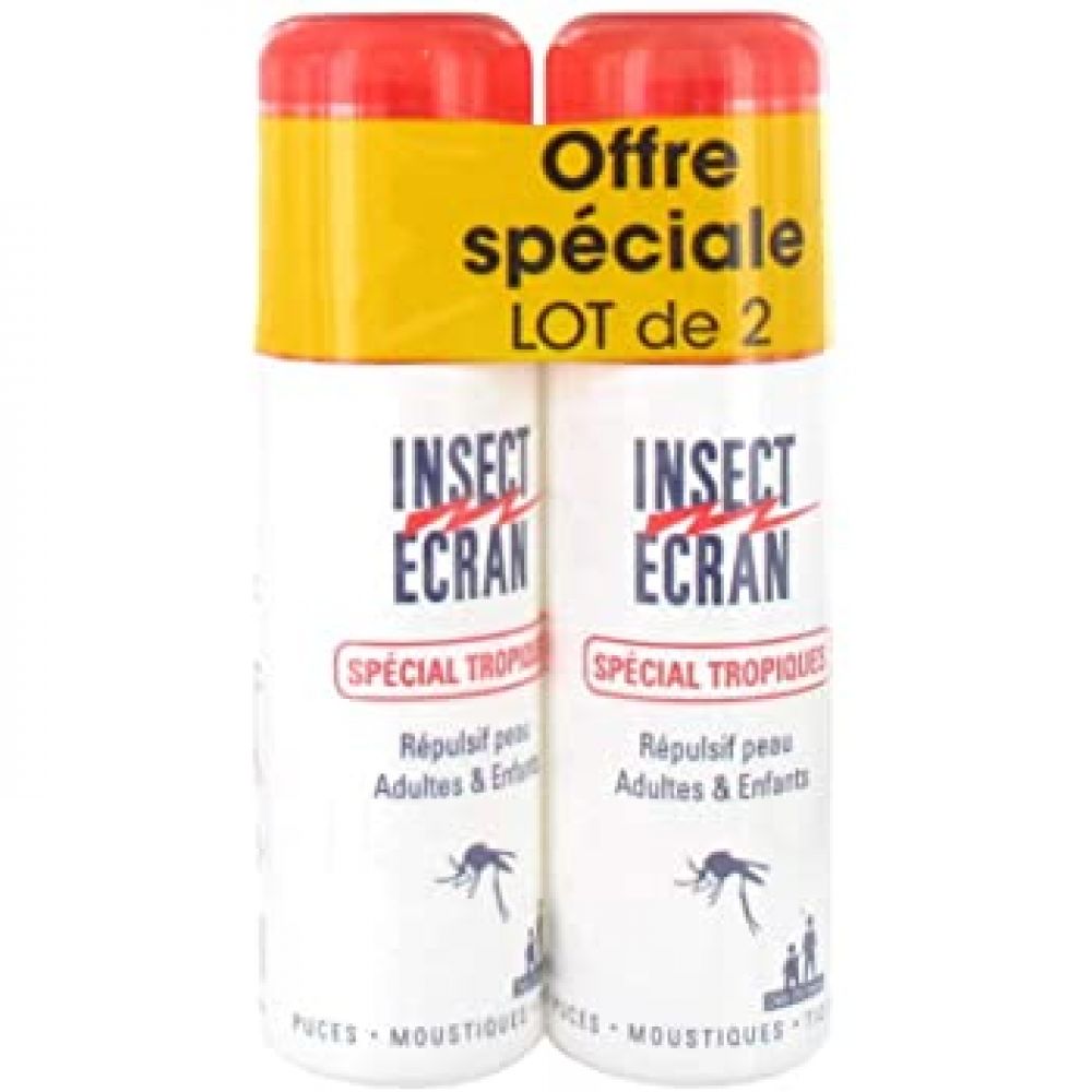 Insect Ecran - Spécial tropiques adultes et enfants - 2 x 75 ml