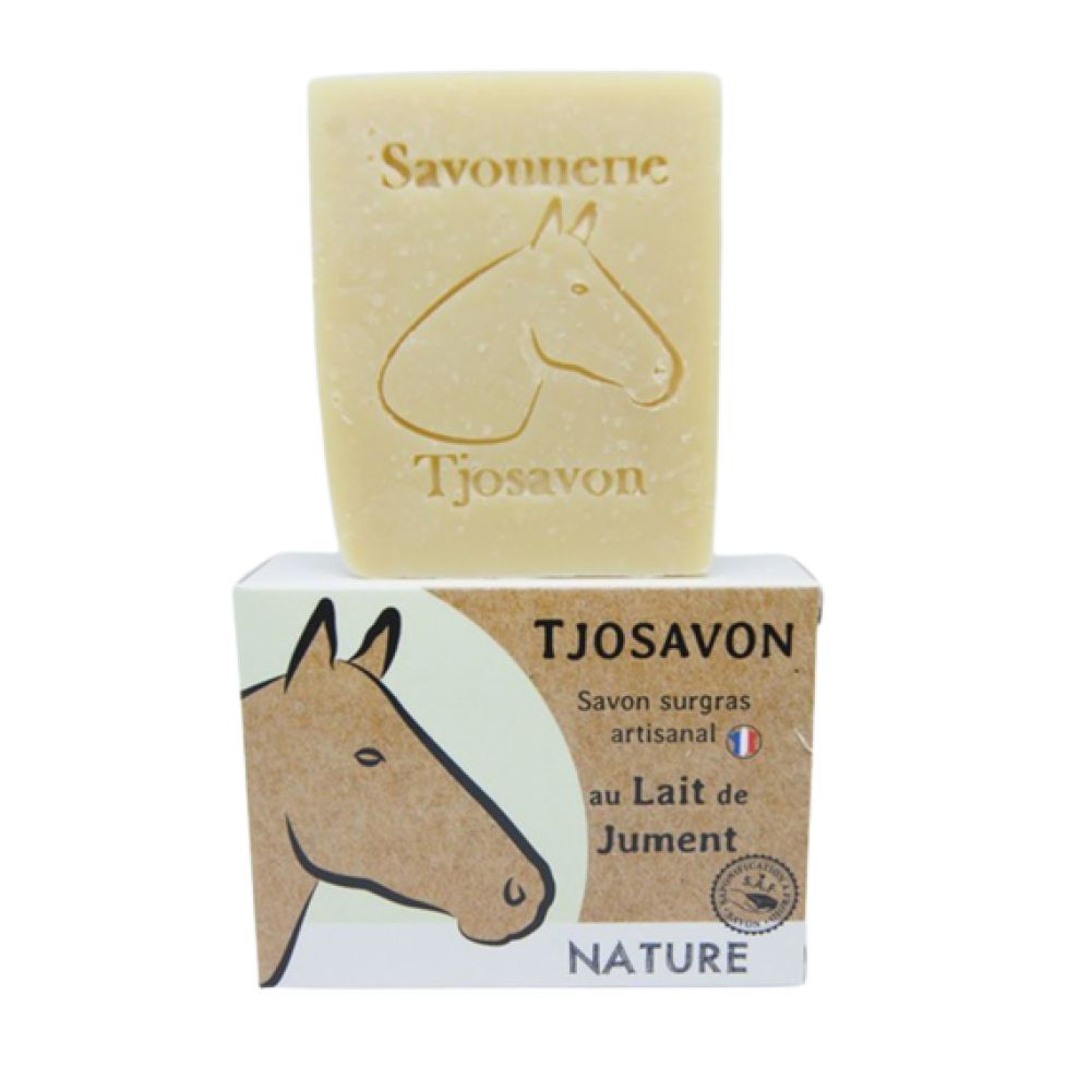 TjoSavon - Savon au lait de jument nature tous types de peaux - 85 g