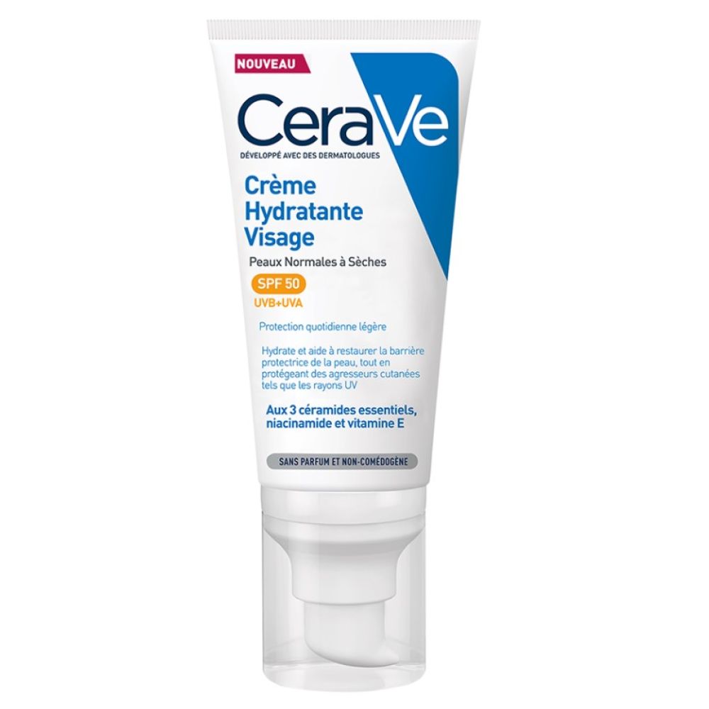 Cerave - Crème hydratante visage SPF50 - 52ml
