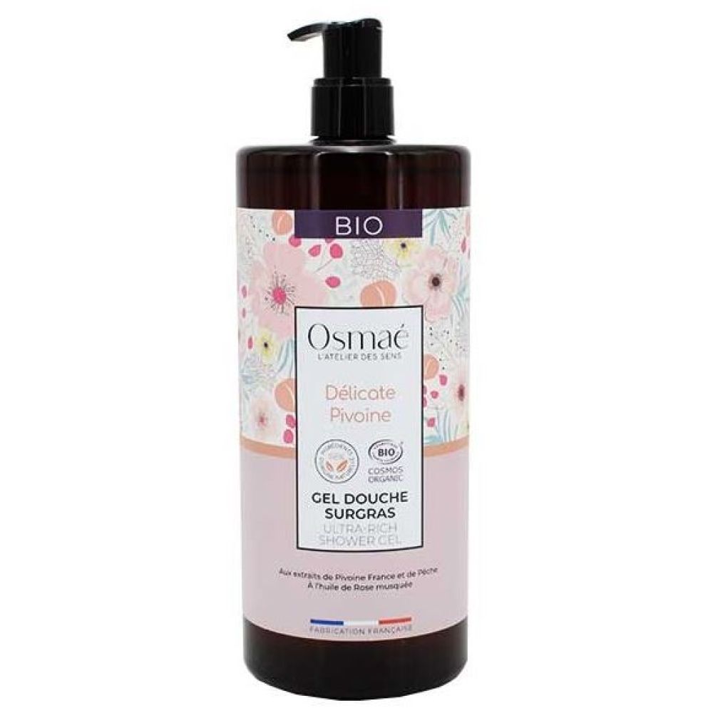 Osmaé - Délicate Pivoine gel douche surgras Bio - 1L