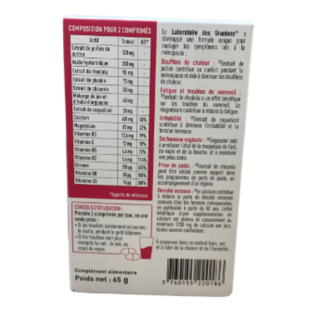 Granions - Ménopause 6en1 sans hormones - 60 comprimés