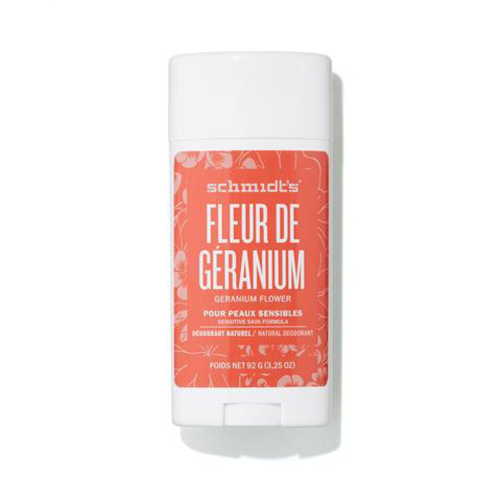 Schmidt's - Déodorant Fleur de Géranium peaux sensibles