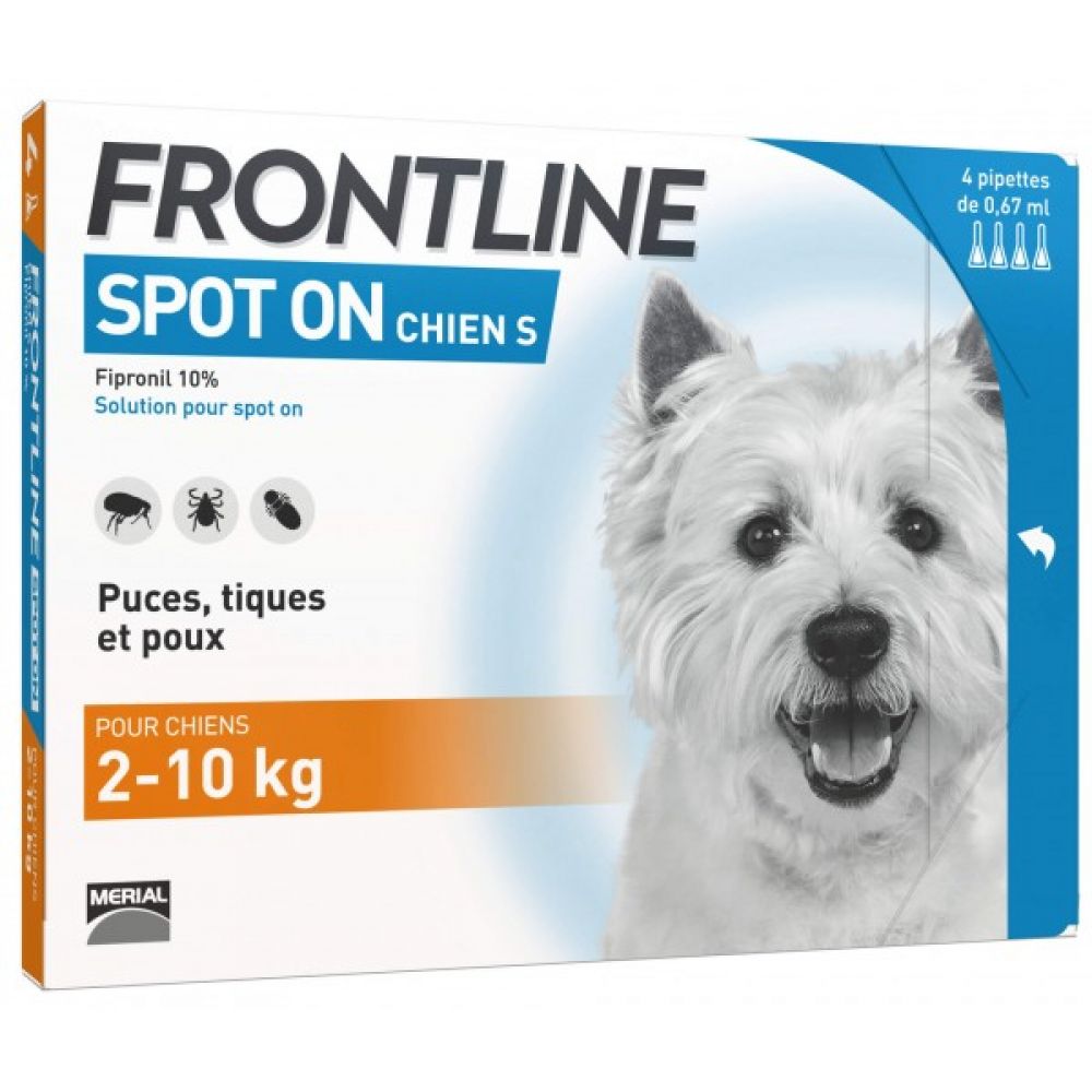 Frontline - Spot-on Chien S 2-10kg - 4 pipettes
