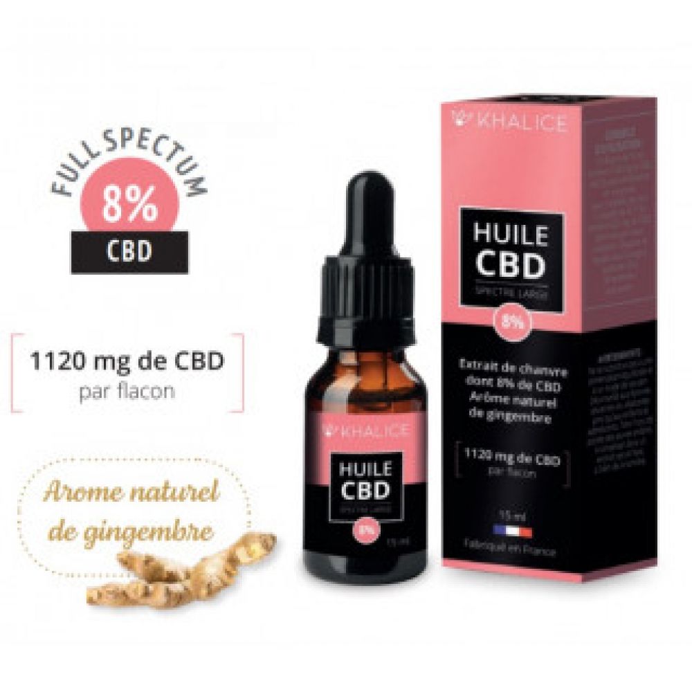 Khalice - Huile de CBD 8% spectre large - 15 ml