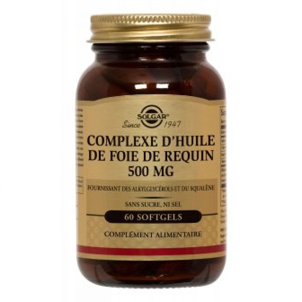 Solgar - Complexe d'huile de foie de requin 500mg -  60 softgels