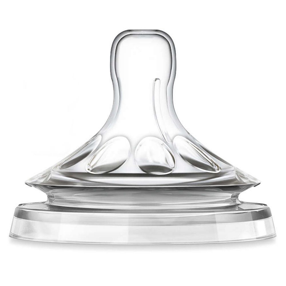 Avent - Tétine Natural débit moyen 3 mois et + 3 trous - 2 tétines