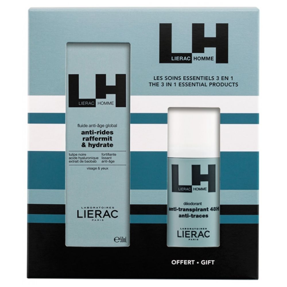 Lierac - Homme Coffret Fête des Pères Fluide Anti-Age + Déodorant Offert - 100ml