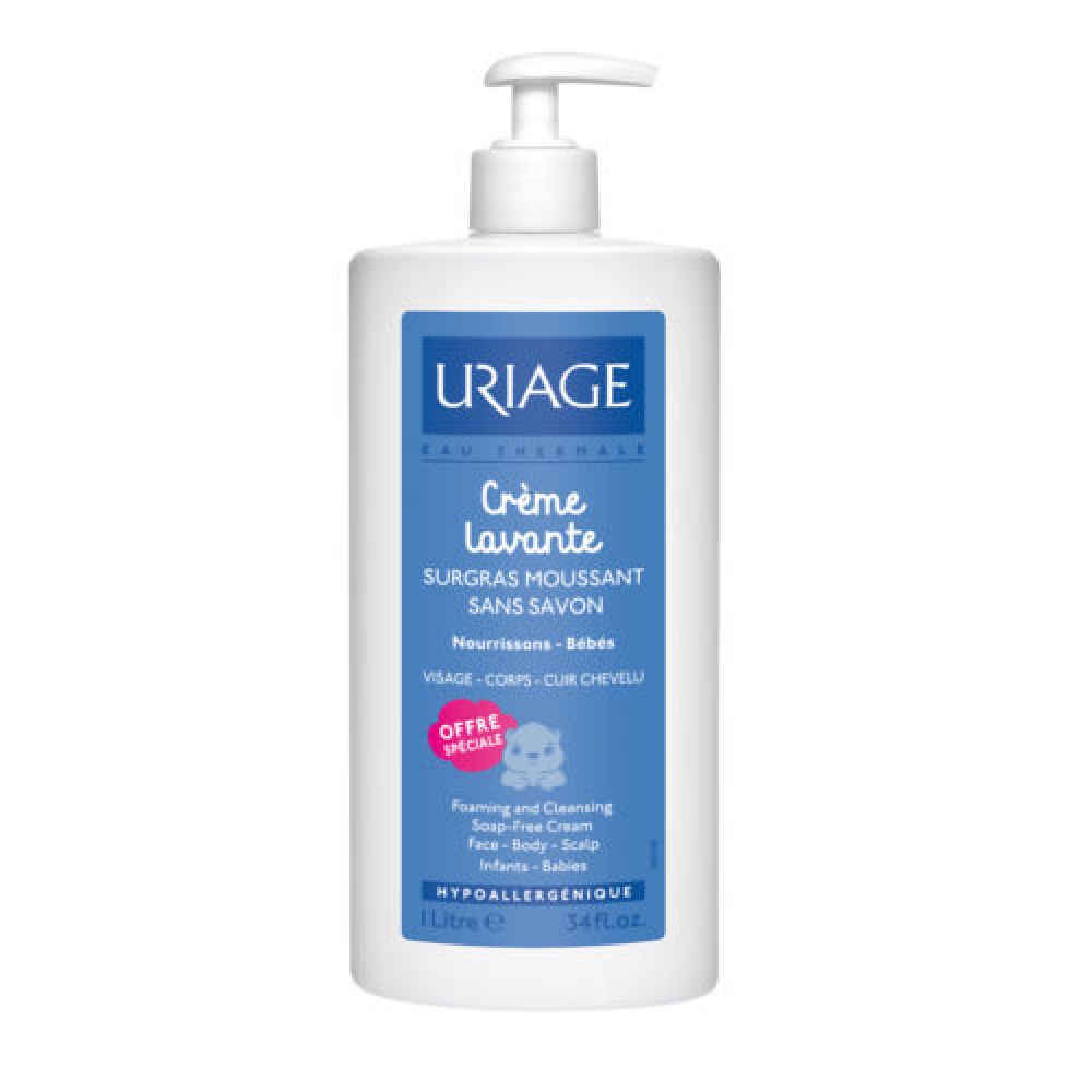 Uriage - Crème lavante surgras moussant nourrissons, bébés