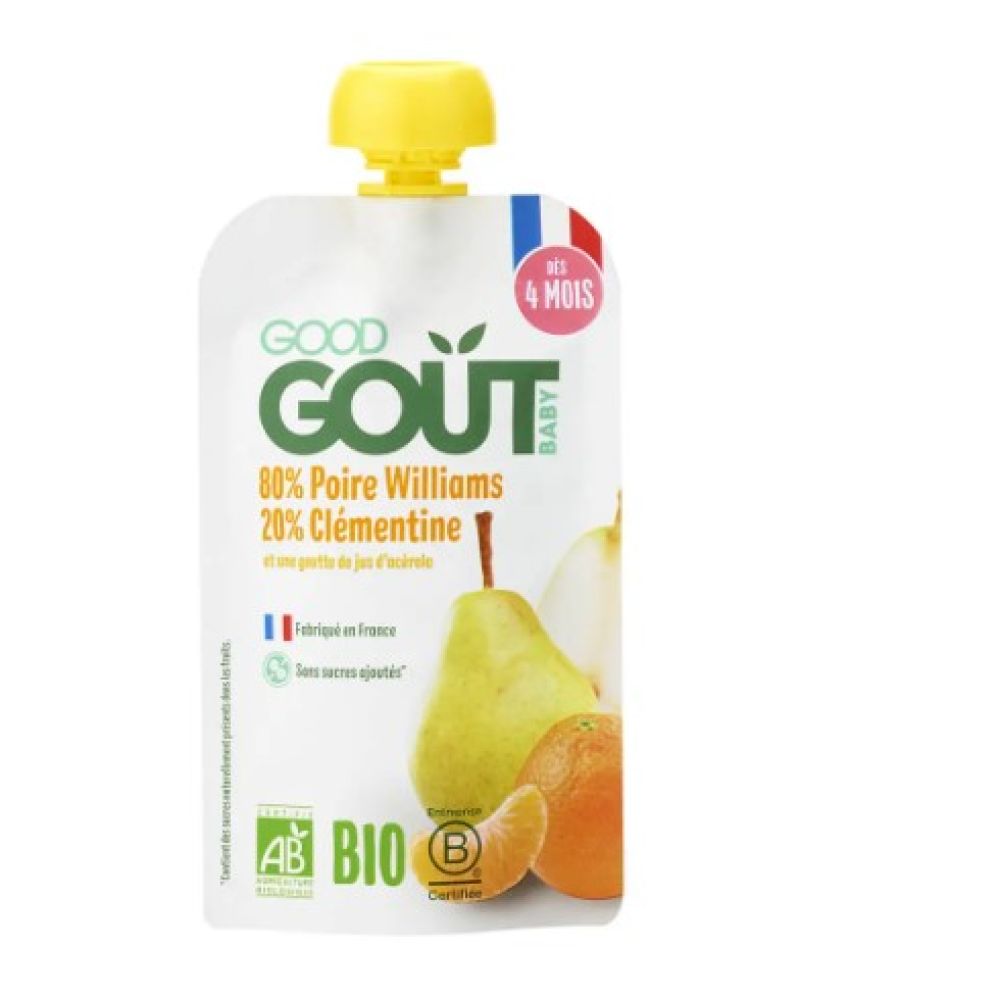 Good Goût - Compote de poire et clémentine dès 4mois - 120g