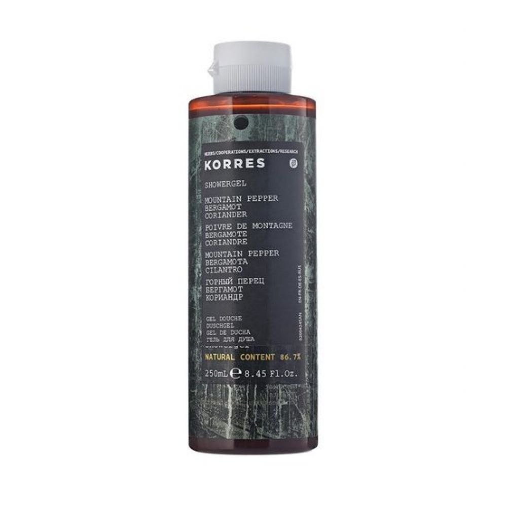 Korres - Gel douche Poivre de montagne, Bergamote, Coriandre - 250ml