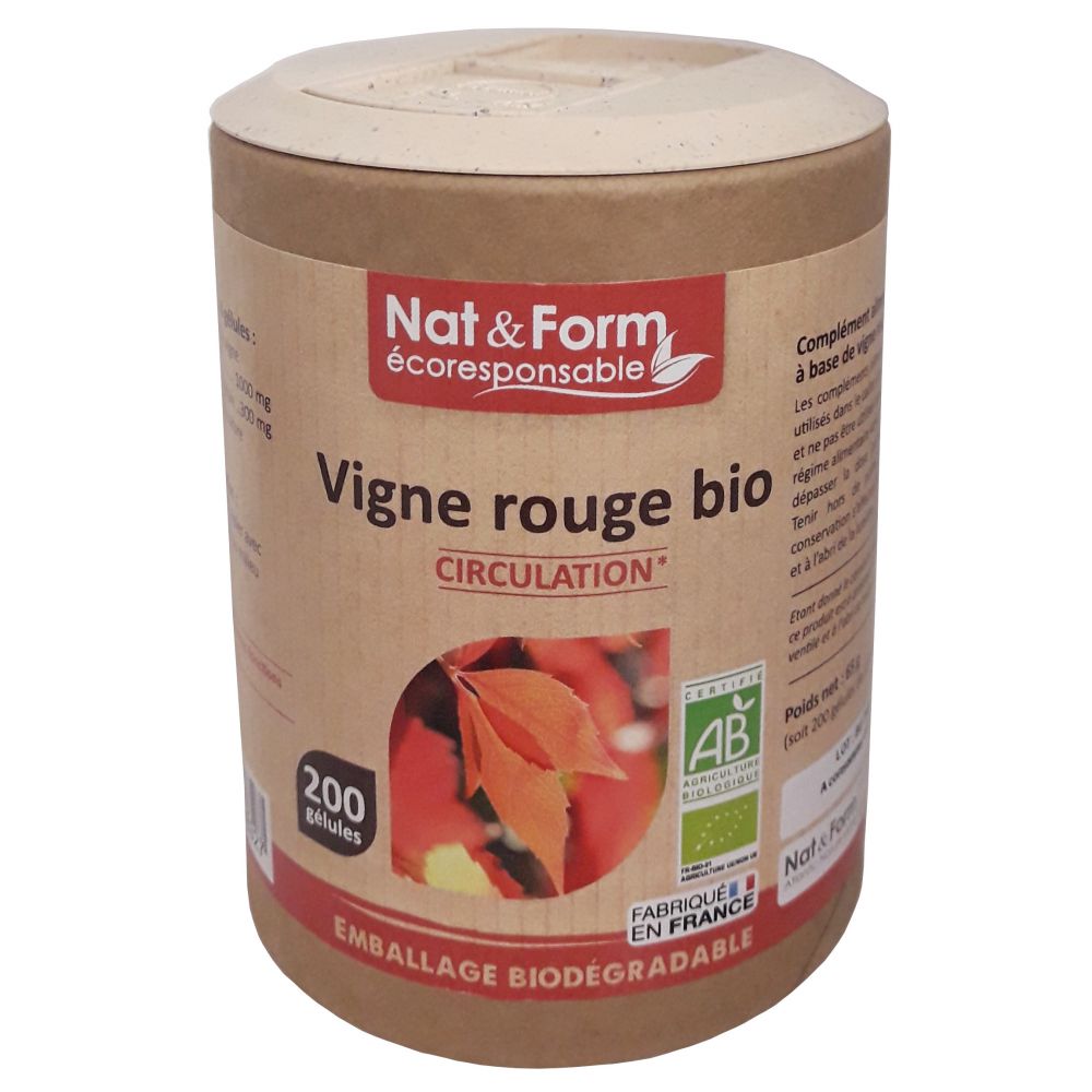 Nat & Form - Vigne rouge Bio - Gélules