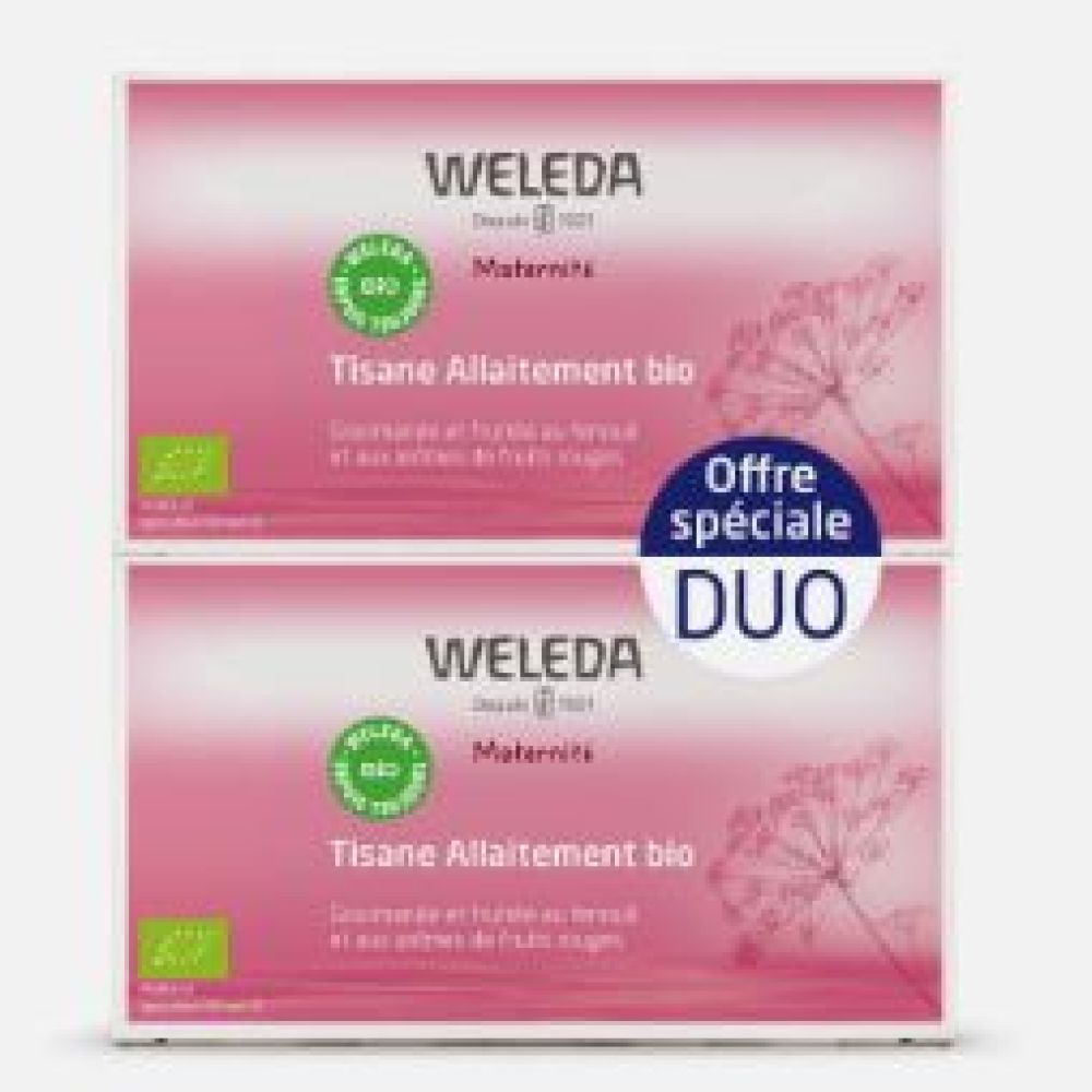 Weleda - Tisane allaitement fenouil, fruits rouges - lot de 2x20sachets