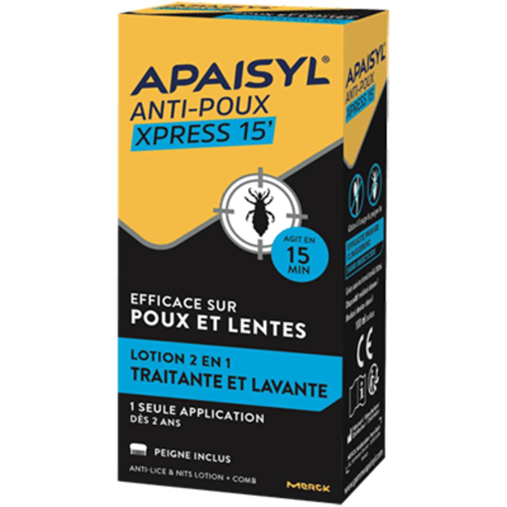 Apaisyl Poux - Anti-poux et lentes XPRESS 15'