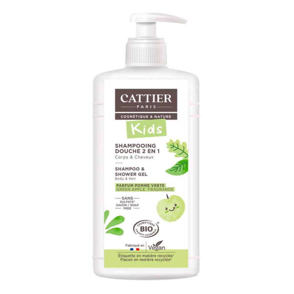 Cattier - Shampooing Douche 2 en 1 Kids Bio - 500 ml