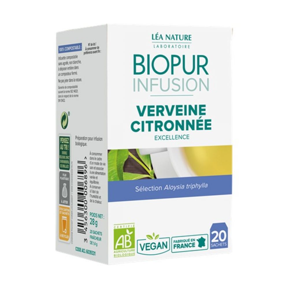 Biopur Infusion - Verveine citronnée - 20 sachets