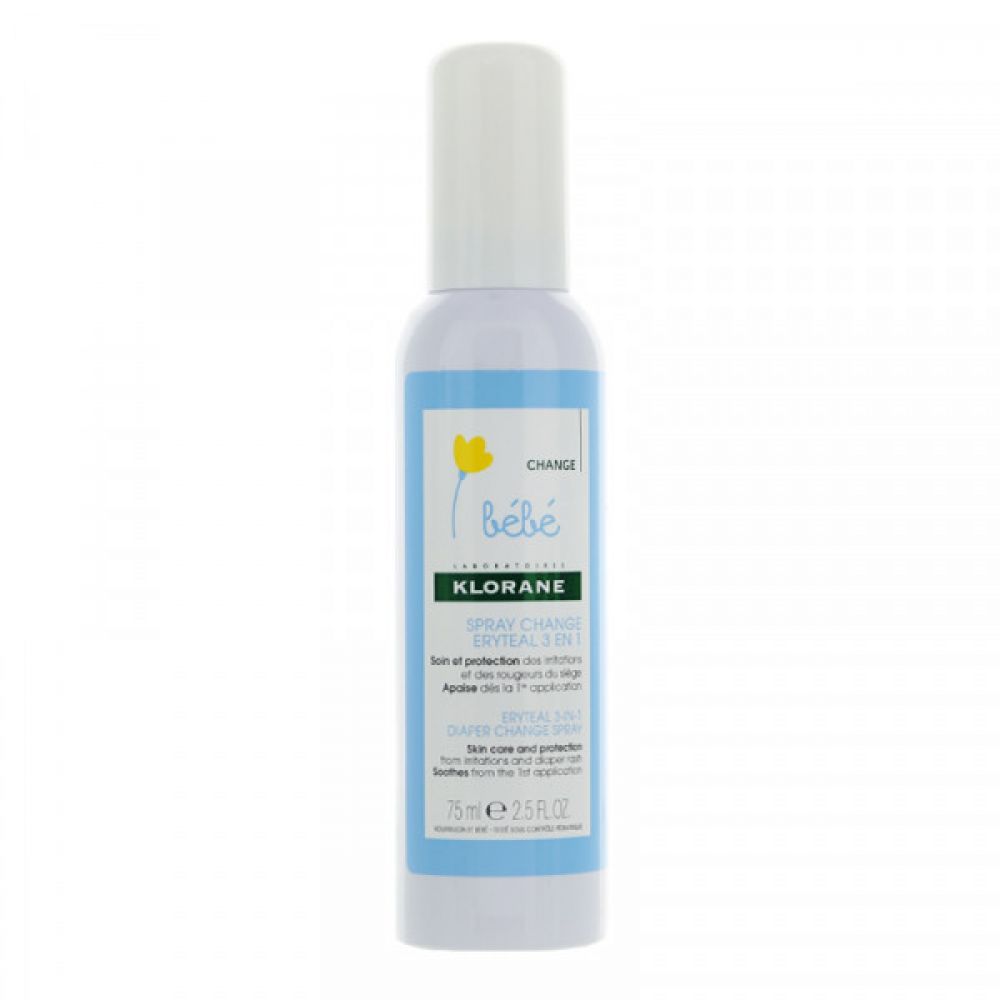 Klorane bébé - Spray change eryteal 3 en 1 - 75 ml