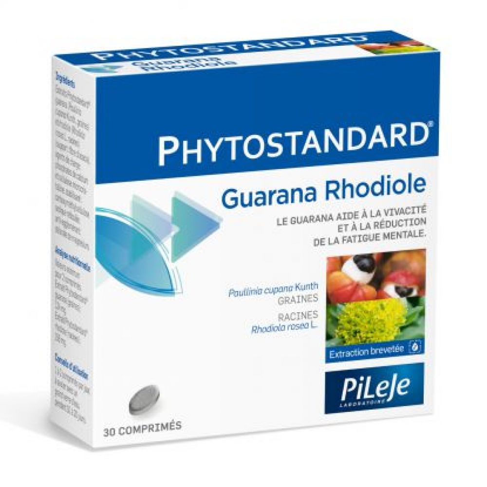 Pileje - Phytostandard guarana et rhodiole - 30 comprimés