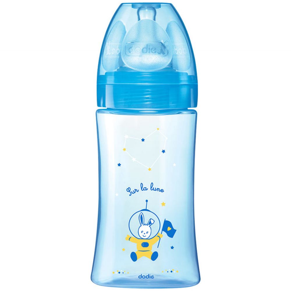 Dodie - Biberon anti colique à tétine ronde 0-6mois et plus débit 2 - 270ml