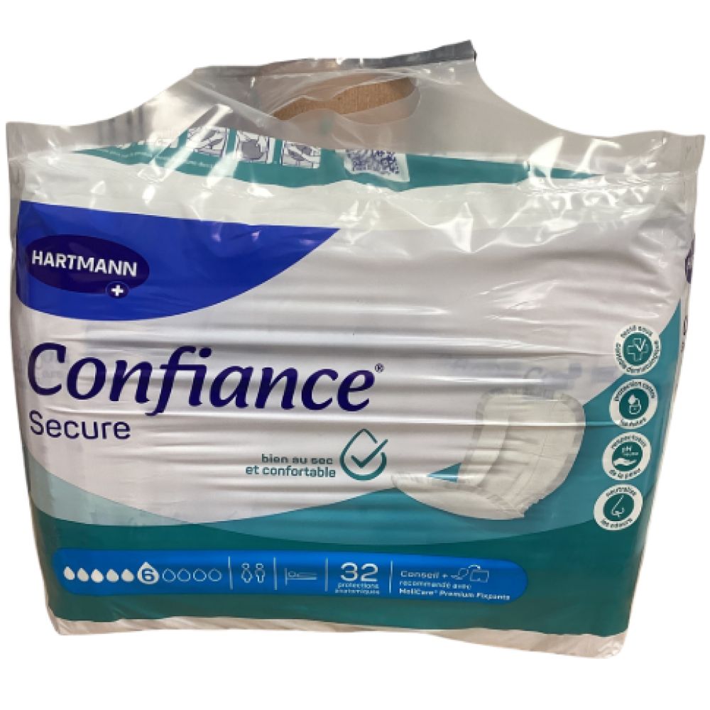Hartmann - Confiance Secure protections anatomiques 6 gouttes - 32 protections
