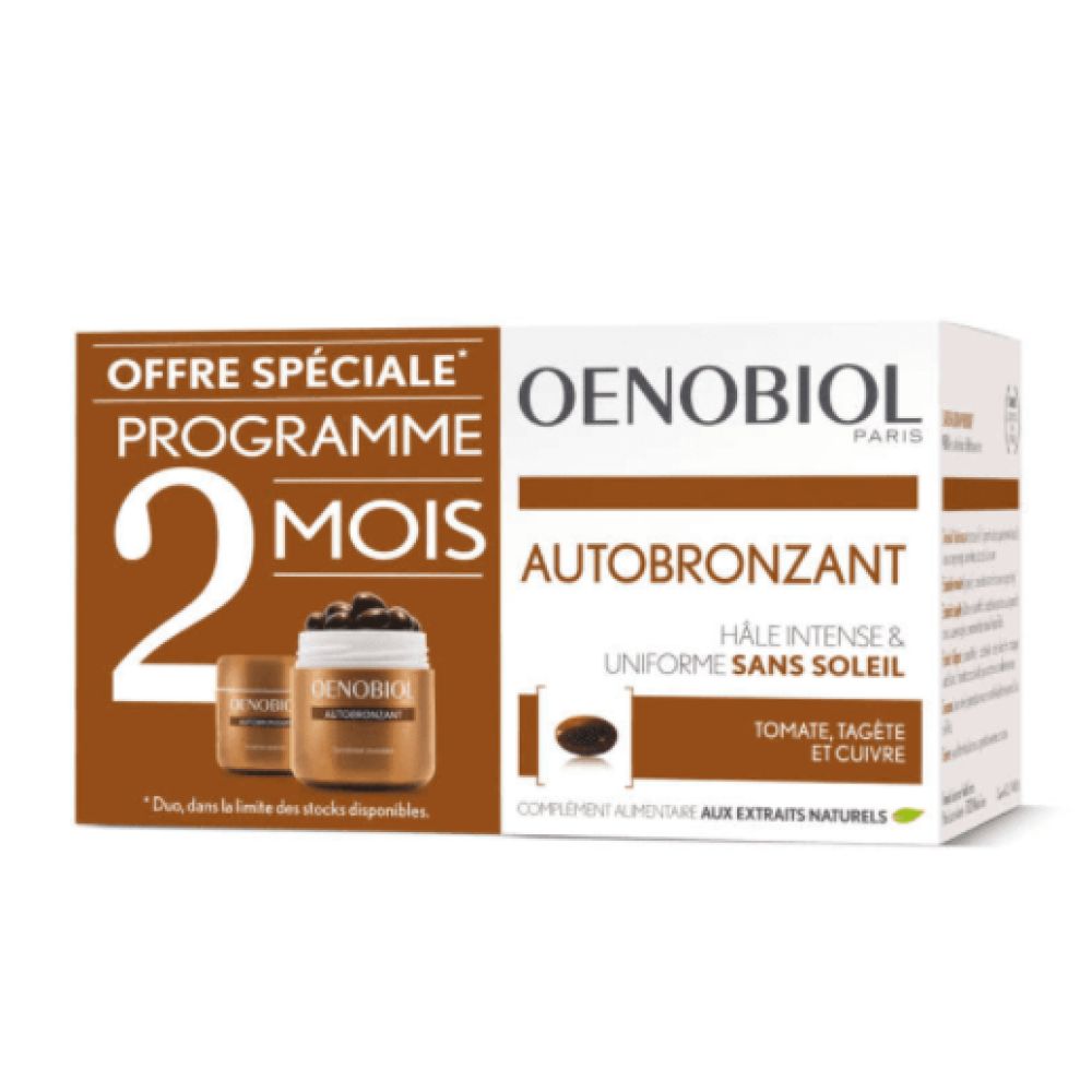 Oenobiol - Autobronzant capsules - 2x30 jours