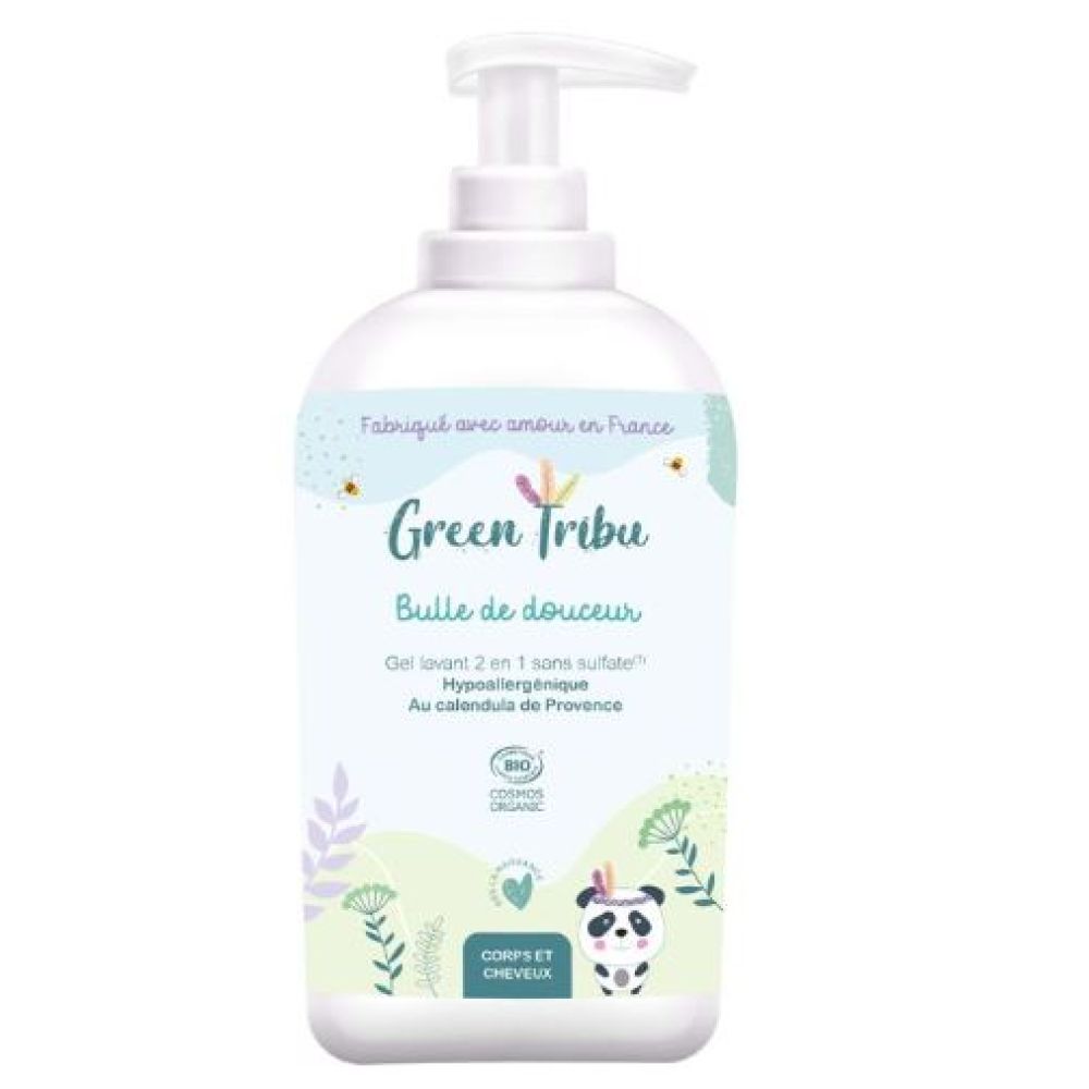 Green Tribu - Bulle de douceur gel lavant 2 en 1 - 500ml