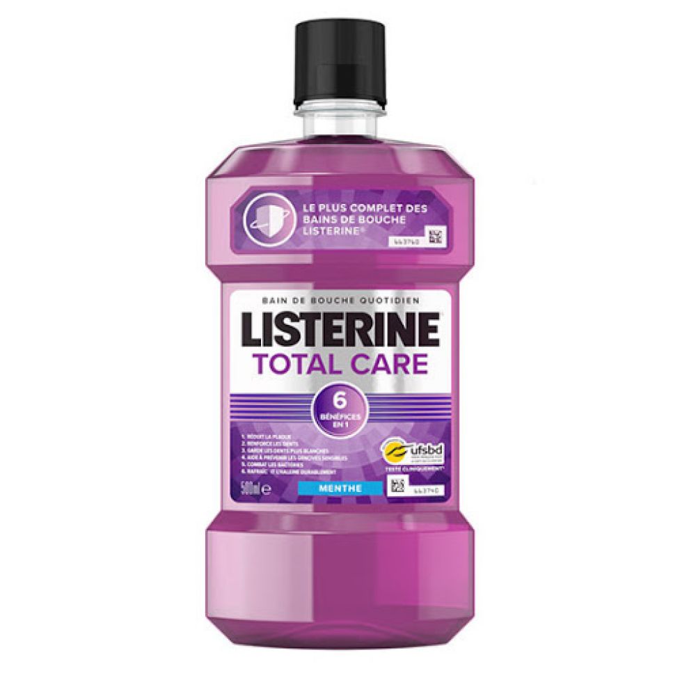 Listerine - Total care bain de bouche quotidien menthe - 500 ml