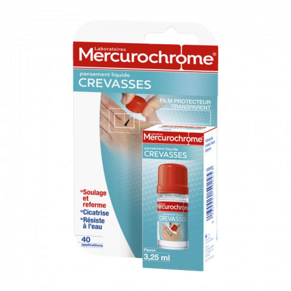 Mercurochrome - Pansement liquide crevasses - 3,25 ml